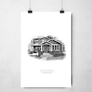 Custom House Portrait | Housewarming Gift | First Home Gift | Home Illustration | Watercolor Home Portrait | Realtor Closing Gift | Home Art