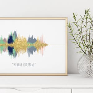 Custom Sound Wave Art Print Voice Wave Choose Your Colors Up to 5 voices Christmas, Birthday, Mother's Day, Father's Day Gift image 9