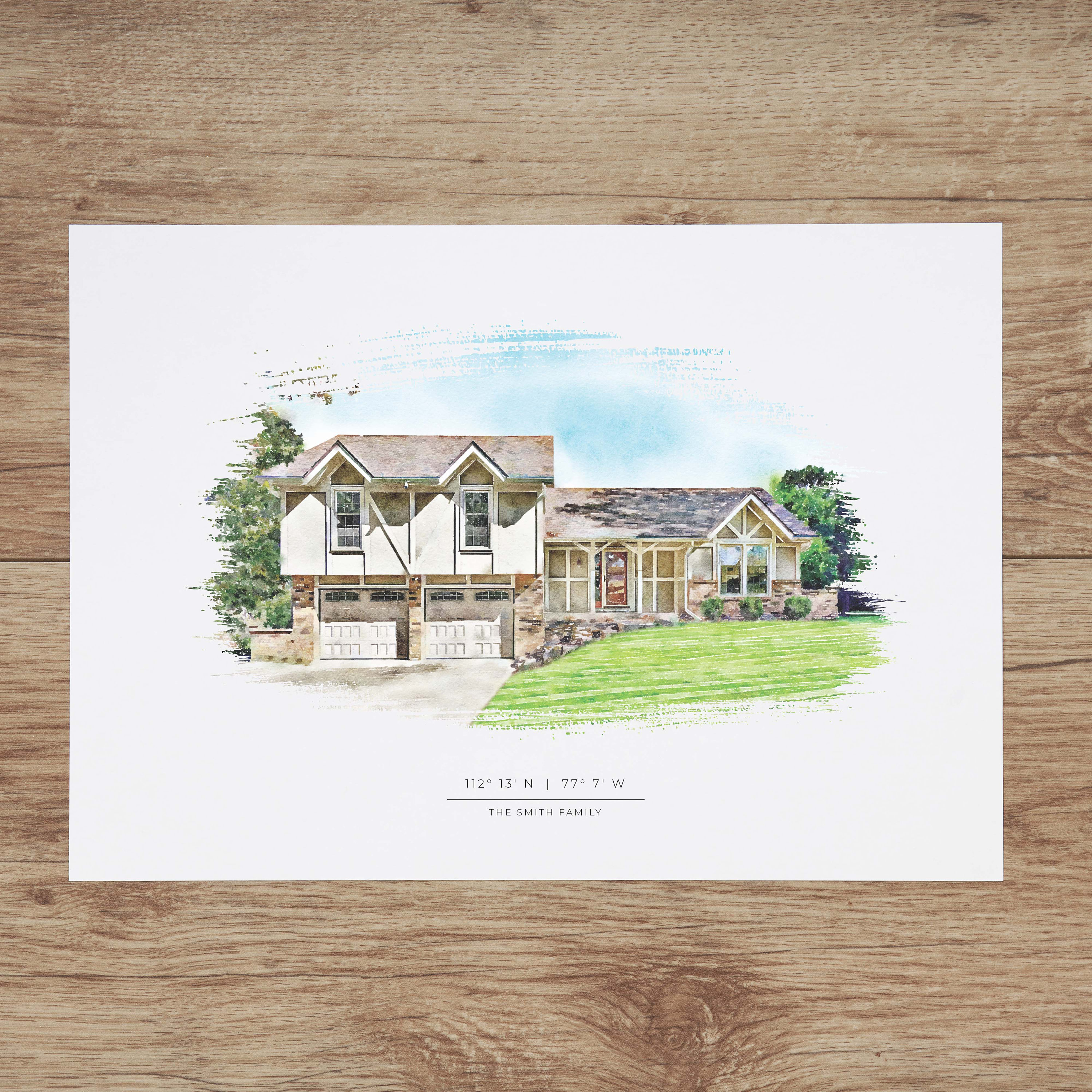 First Home Gift Hand drawn house House Portrait Housewarming Gift House picture into painting Realtor Gift Our First Home Portrait