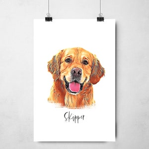 Custom Father in Law Gift of his Dog. This Pet Portrait is the Perfect Father Daughter Gift for Dads Birthday or Fathers Day. image 2