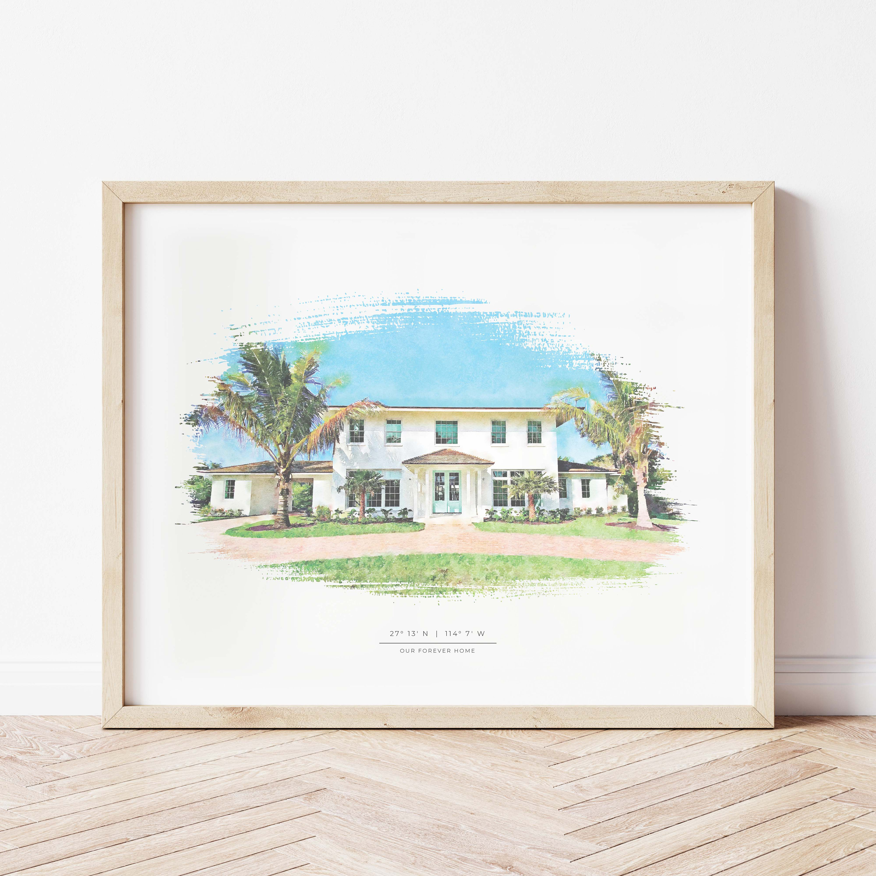Custom House Portrait Housewarming Gift First Home Gift | Etsy