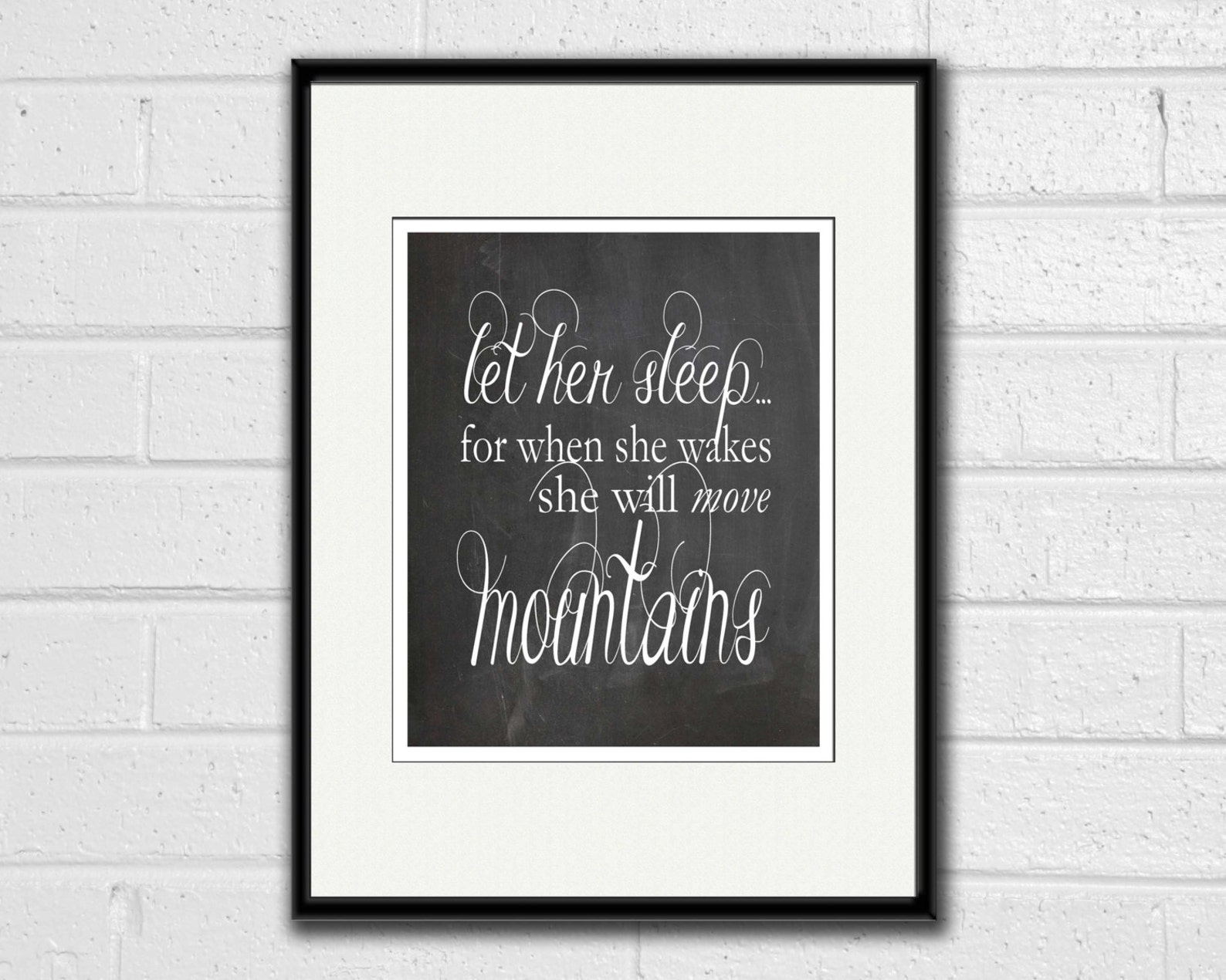 Let Her Sleep For When She Wakes Wall Art Print New Baby Etsy