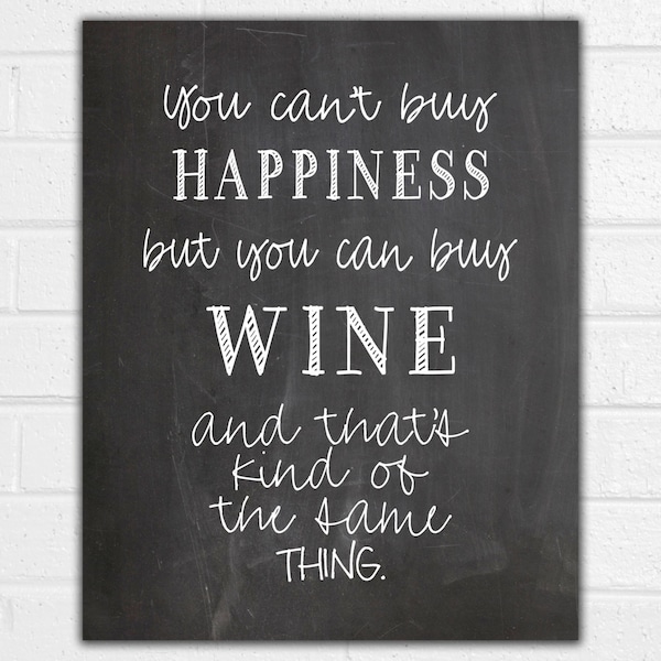 Wine Art - Wine Wall Decor - Keep Calm And Drink Wine - Chalkboard Print  - Wine Decor - Kitchen Decor - Kitchen Wall Art - Bar Sign