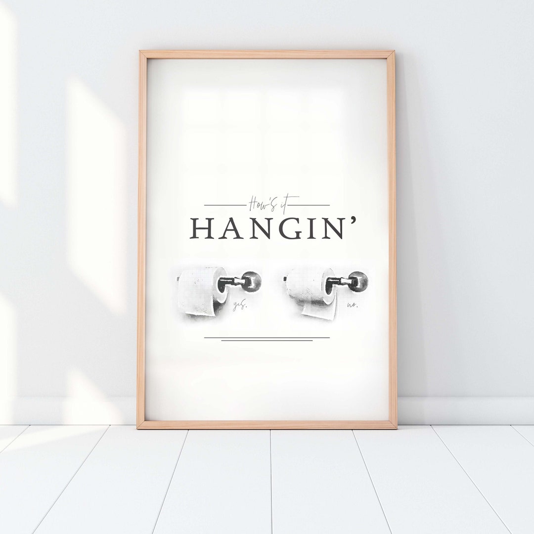 Funny Bathroom Wall Decor | Bathroom Print | Toilet Paper Roll ...