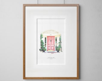 Custom House Portrait | Housewarming Gift | First Home Gift | Front Door Illustration | Watercolor Home Portrait | Realtor Closing Gift