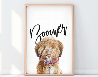 Custom Pet Portrait | Dog Portrait | Cat Portrait | Portrait from Photo | Peekaboo Pet | Pet Memorial Gift | Pet Art | Pet Art Print