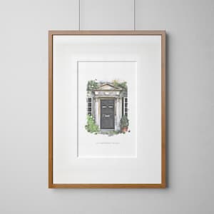 Custom House Portrait | Housewarming Gift | First Home Gift | Front Door Illustration | Watercolor Home Portrait | Realtor Closing Gift