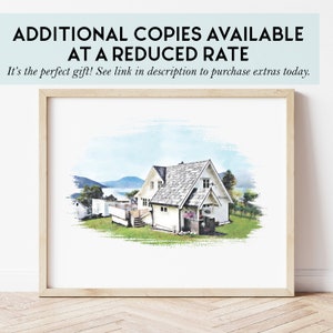 Custom House Portrait Housewarming Gift First Home Gift Home Illustration Watercolor Home Portrait Realtor Closing Gift Home Art image 5
