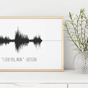 Custom Sound Wave Art Print Voice Wave Choose Your Colors Up to 5 voices Christmas, Birthday, Mother's Day, Father's Day Gift image 8