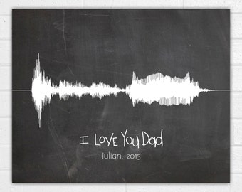 Custom Sound Wave Art Print - Voice Wave - Personalized Valentine's Day - Handwriting Gift - Birthday Mother's Day Father's Day Anniversary