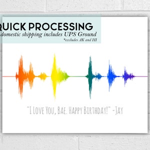 Custom Rainbow Sound Wave Art Print - Gay Pride - Gay Wedding Gift - Gay Couple - Lesbian Art - Lesbian Wedding Gift - Lesbian Girlfriend