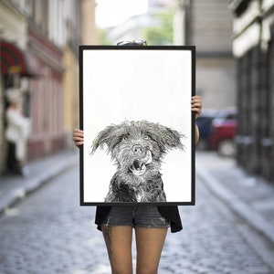 Retrato de mascota personalizado / Retrato de perro / Retrato de gato / Retrato de foto / Peekaboo Pet / Pet Memorial Gift / Pet Art / Pet Art Print imagen 5