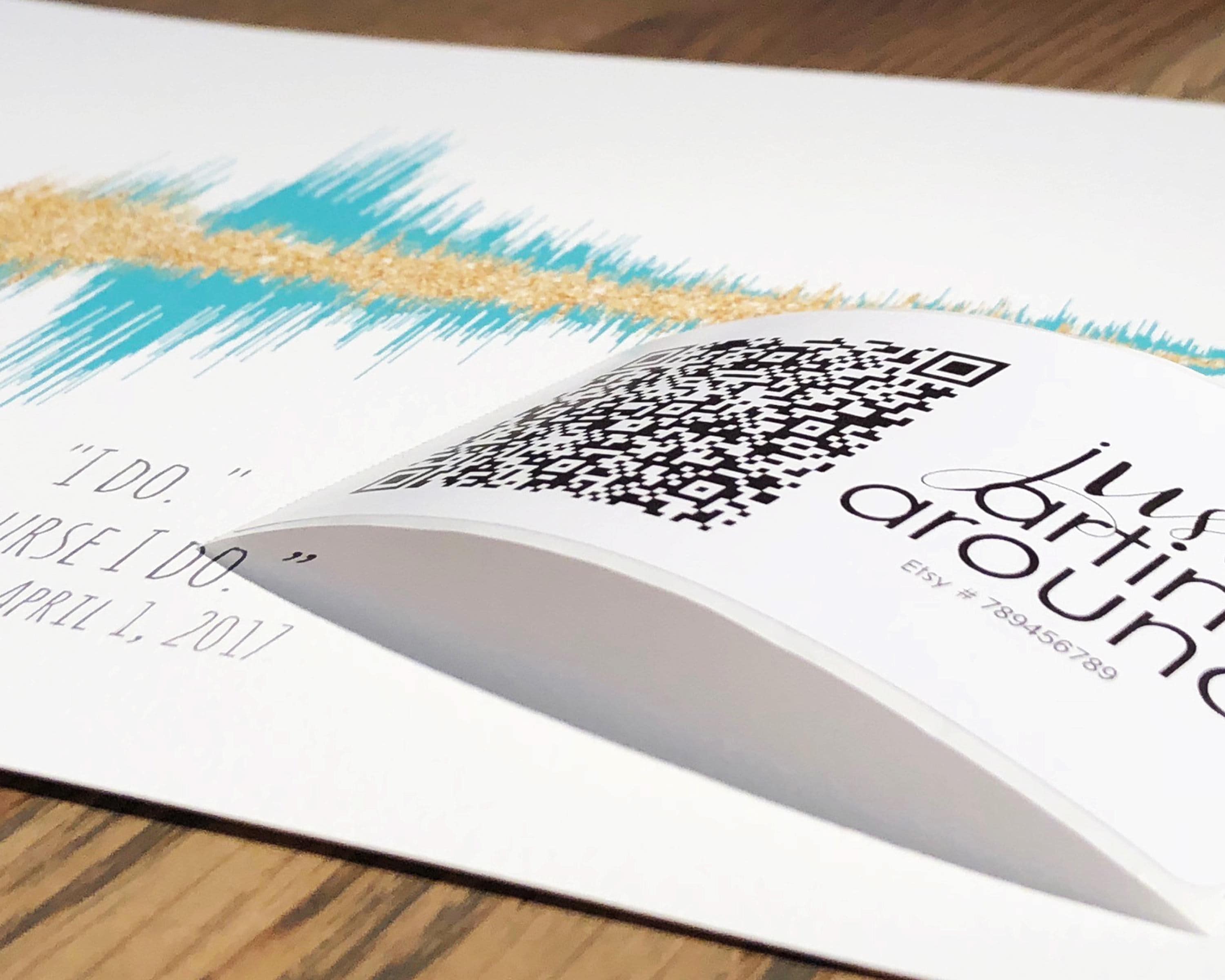 QR Code Sticker | QR code art | QR code tag | Sound Wave Art Custom P…