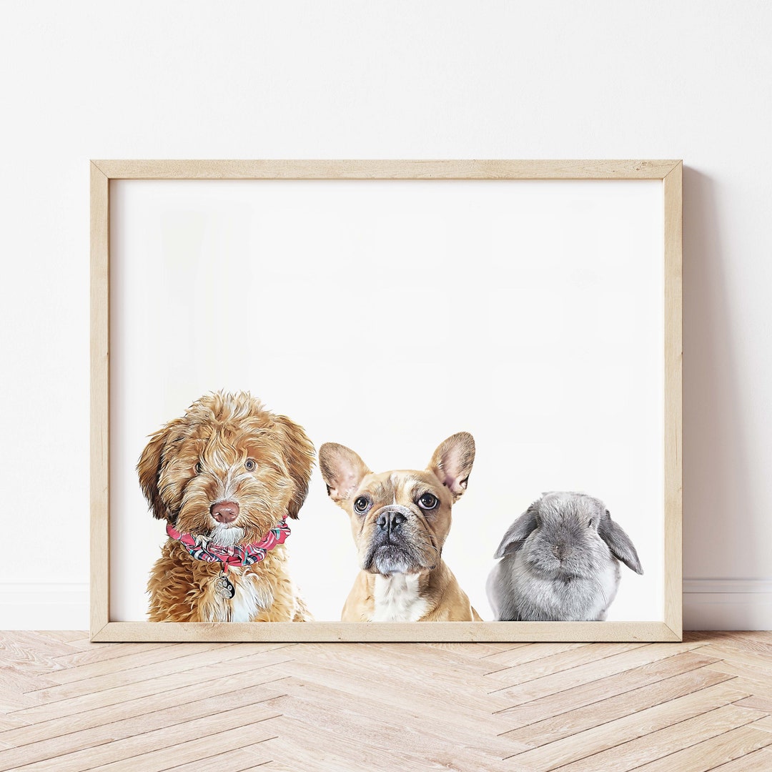 Custom Pet Portrait | Dog Portrait | Cat Portrait | Portrait From Photo ...