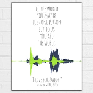 Custom Sound Wave Art Print - Voice Wave - Choose Your Colors -  Up to 5 voices - Christmas, Birthday, Mother&#39;s Day, Father&#39;s Day Gift