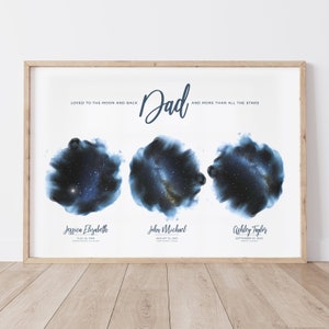 Regalo mappa stellare personalizzato / Stampa cielo notturno / Mappa stellare personalizzata / Poster mappa stellare / Regalo per la festa del papà / Regalo per papà / Regalo di compleanno per papà