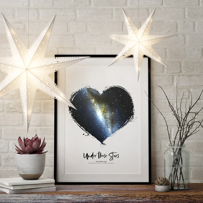 Personalized Star Map | Night Sky Print | Custom Star Chart | Star Map ...
