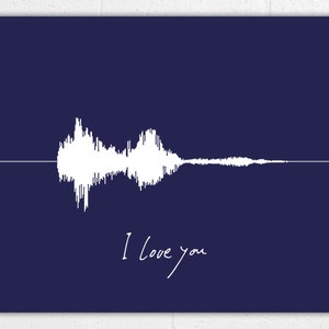 Custom Sound Wave Art Print - Voice Wave - Personalized Valentine&#39;s Day - Handwriting Gift - Birthday Mother&#39;s Day Father&#39;s Day Anniversary
