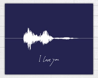 Custom Sound Wave Art Print - Voice Wave - Personalized Valentine's Day - Handwriting Gift - Birthday Mother's Day Father's Day Anniversary