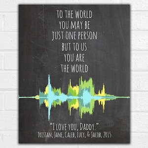 Custom Sound Wave Art Print - Voice Wave - Choose Your Colors -  Up to 5 voices - Christmas, Birthday, Mother&#39;s Day, Father&#39;s Day Gift