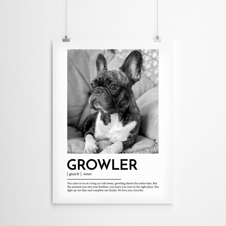 Custom Pet Poster Dog Portrait Cat Portrait Portrait Etsy