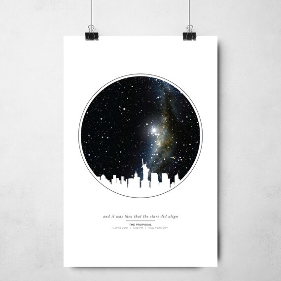 Map Of Stars Gift Personalized City Skyline Star Map Gift Night Sky Print - Etsy Singapore