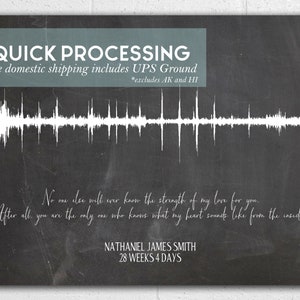 Heartbeat Sound Wave Nursery Print - Custom Personalized with Baby Name - Baby Heartbeat - Ultrasound Heartbeat - Sound Wave Nursery Art