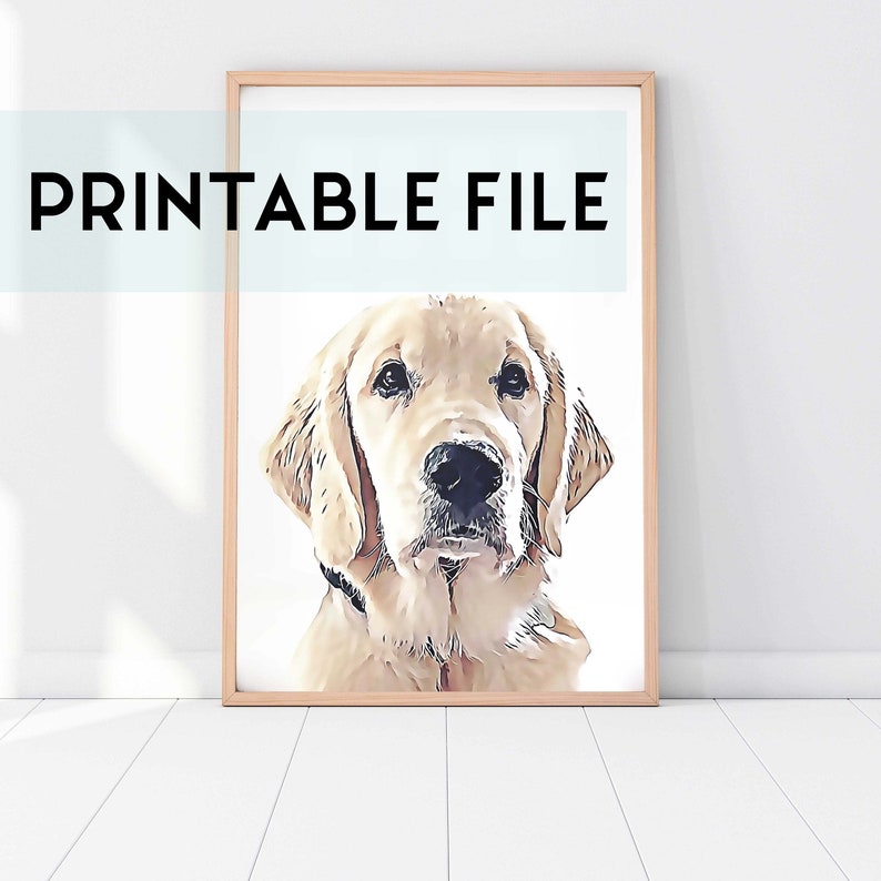 Custom Pet Portrait | Dog Portrait | Cat Portrait | Portrait from Photo | Peekaboo Pet | Pet Memorial Gift | Pet Art | Pet Art Print 