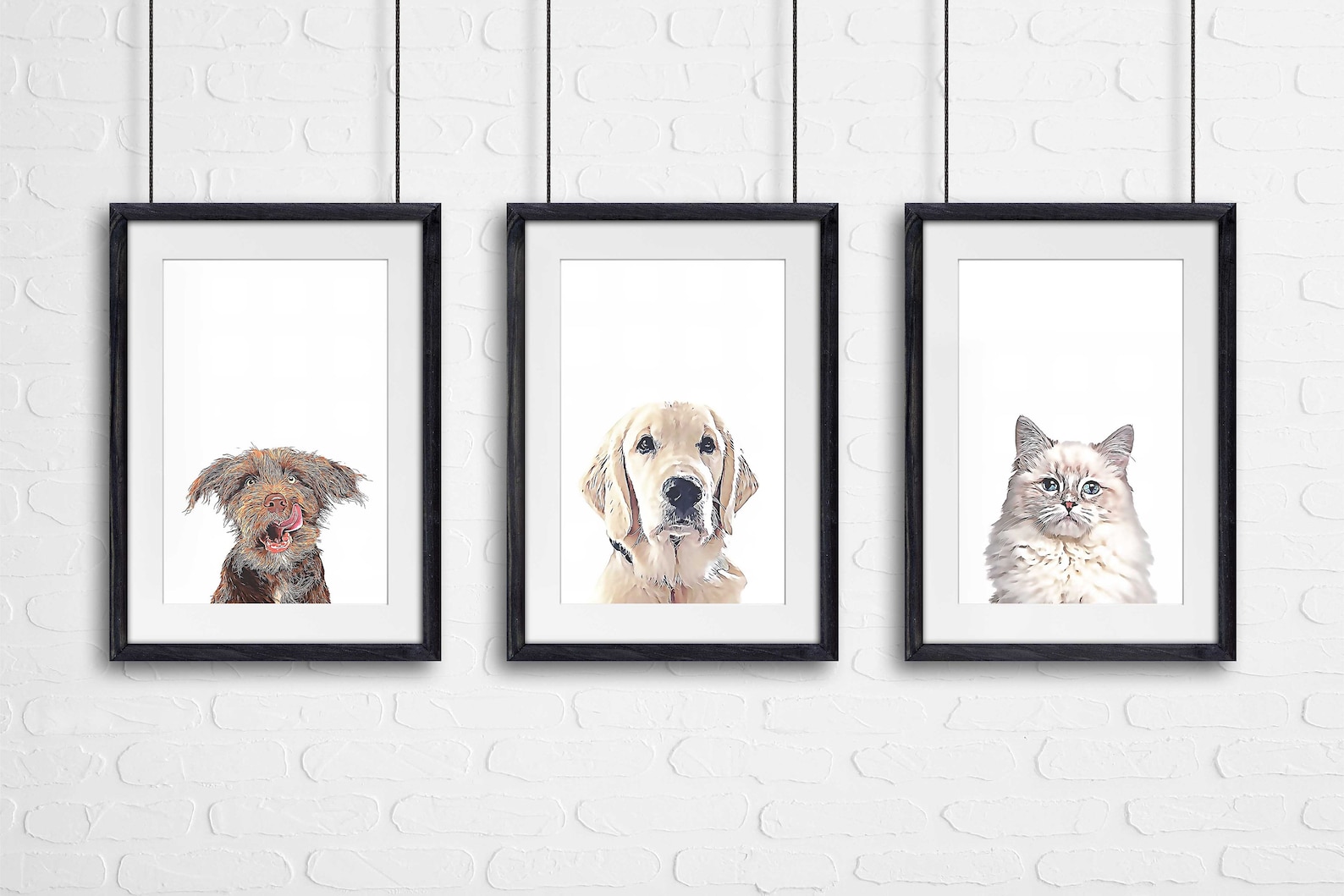 Custom Pet Portrait Dog Portrait Cat Portrait Portrait Etsy