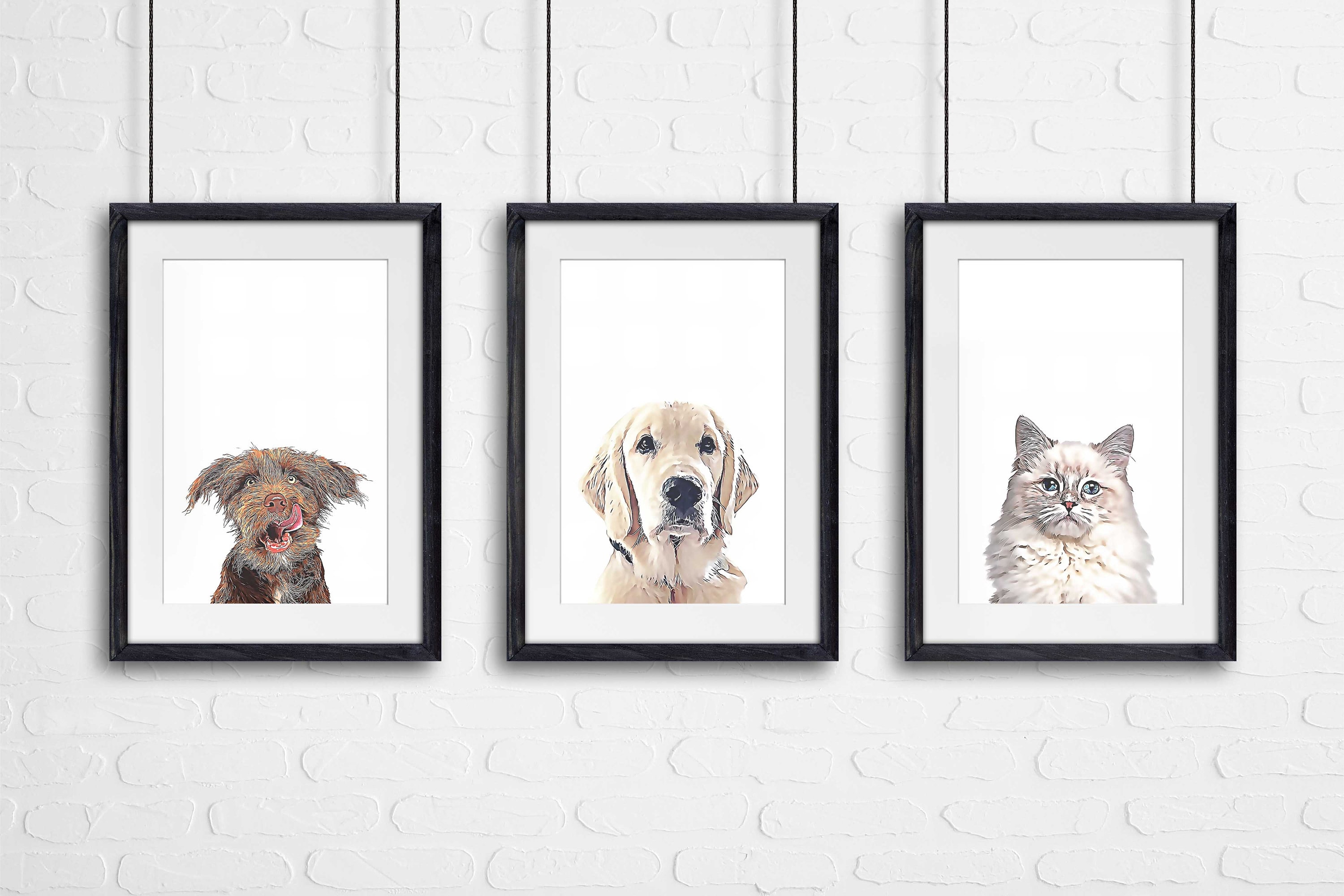 Custom Pet Portrait Dog Portrait Cat Portrait Portrait Etsy