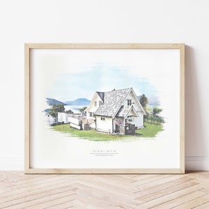 Custom House Portrait | Housewarming Gift | First Home Gift | Home Illustration | Watercolor Home Portrait | Realtor Closing Gift | Home Art