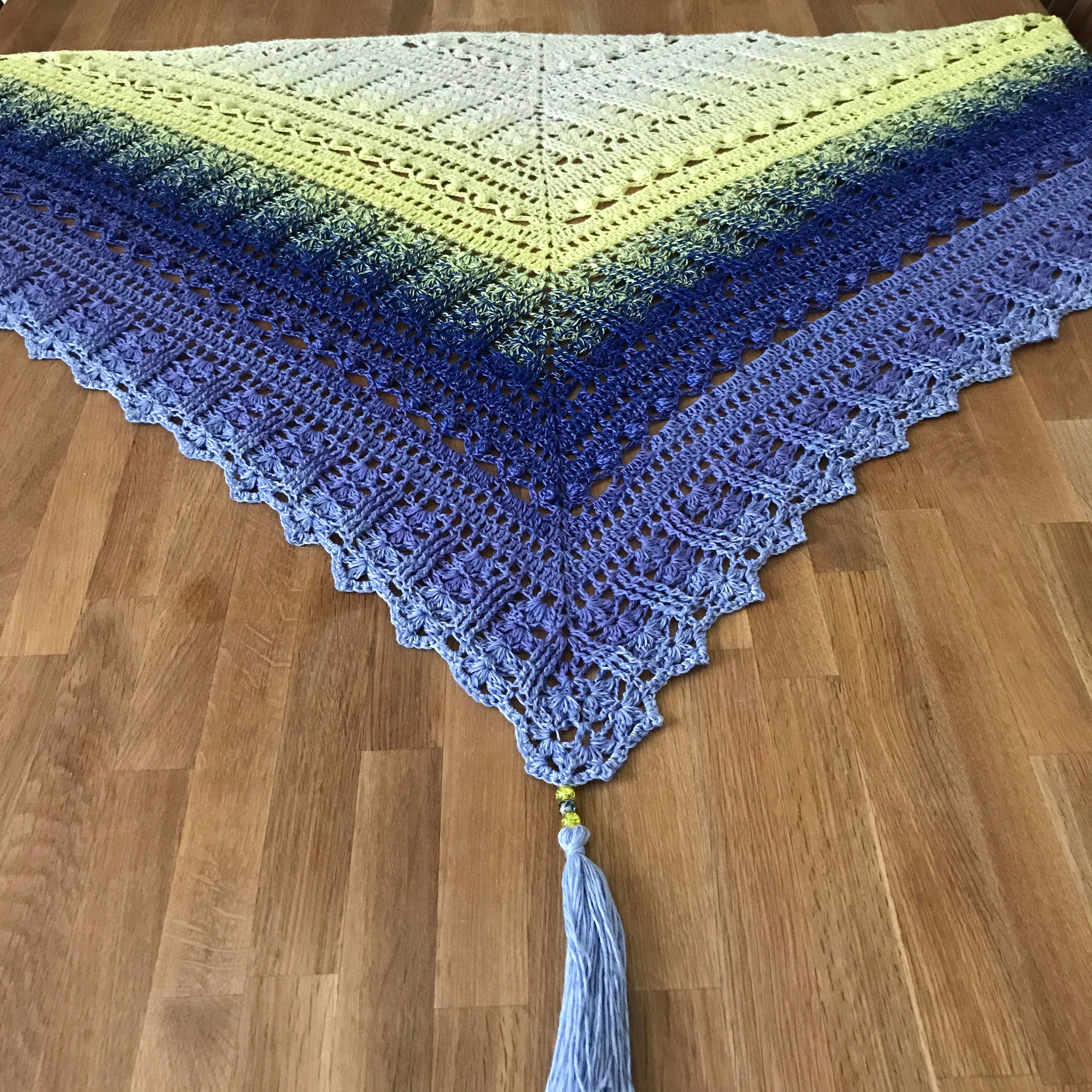 PDF Crochet Shawl Pattern Custard Cream Etsy UK
