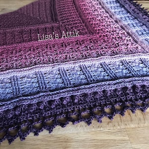 Crochet Shawl PDF Pattern Download - Feel Your Way