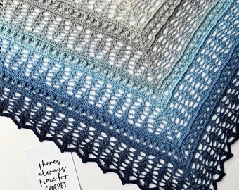 Crochet Shawl PDF Pattern Download Bobble and Bloom UK