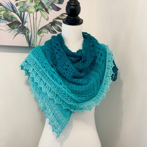 Crochet Shawl PDF Pattern Download - Geolace Wrap