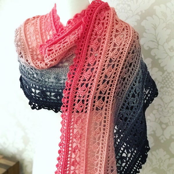 Shellscape - Crochet Shawl/Wrap PDF Pattern Download