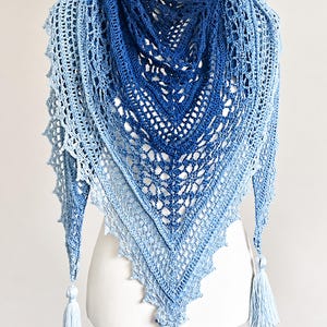 Rainforest Retreat - Crochet Shawl PDF Pattern Digital Download - language: English