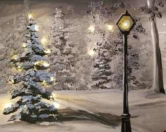 Light-Up Christmas Paintings