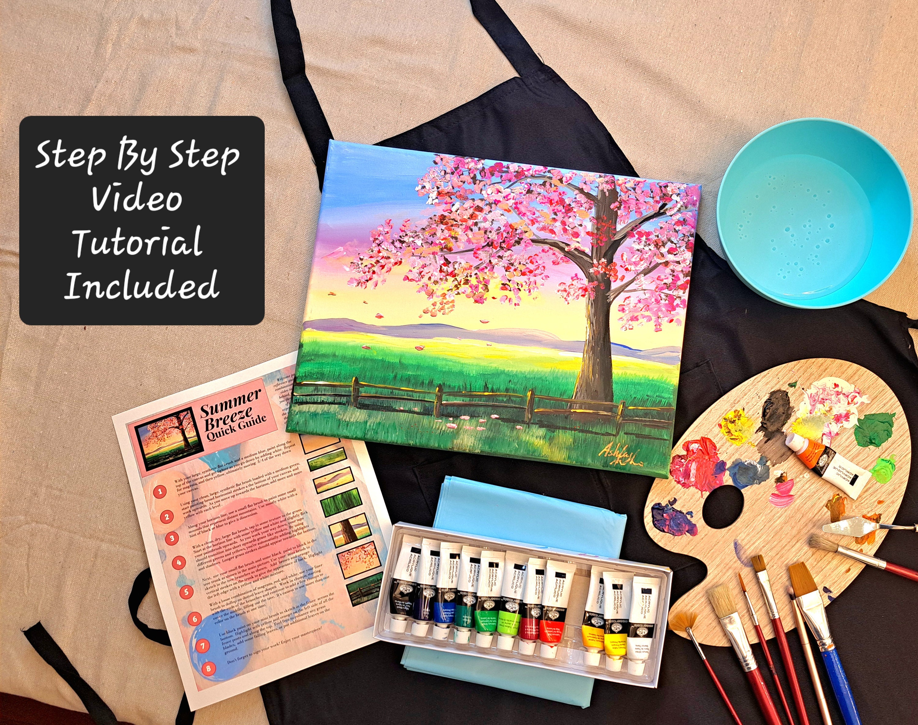 Paint Party Kit, Group Painting, Date Night Painting, Paint Tutorial