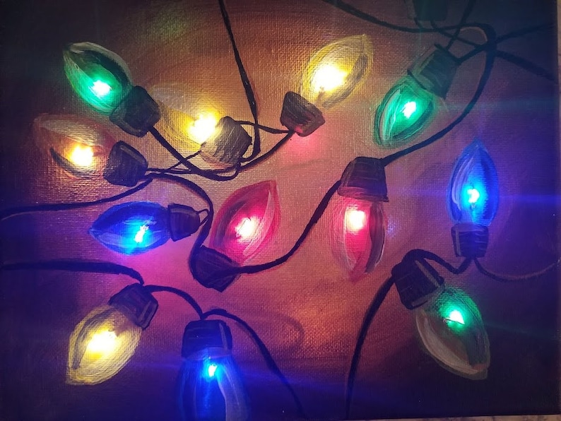 Lightup Christmas Paintings Etsy