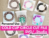Starbucks Cup SVG PNG .Studio Personal USE Only Cut File - Circle svg .Studio- Digital File Only - cricut file, silhouette file