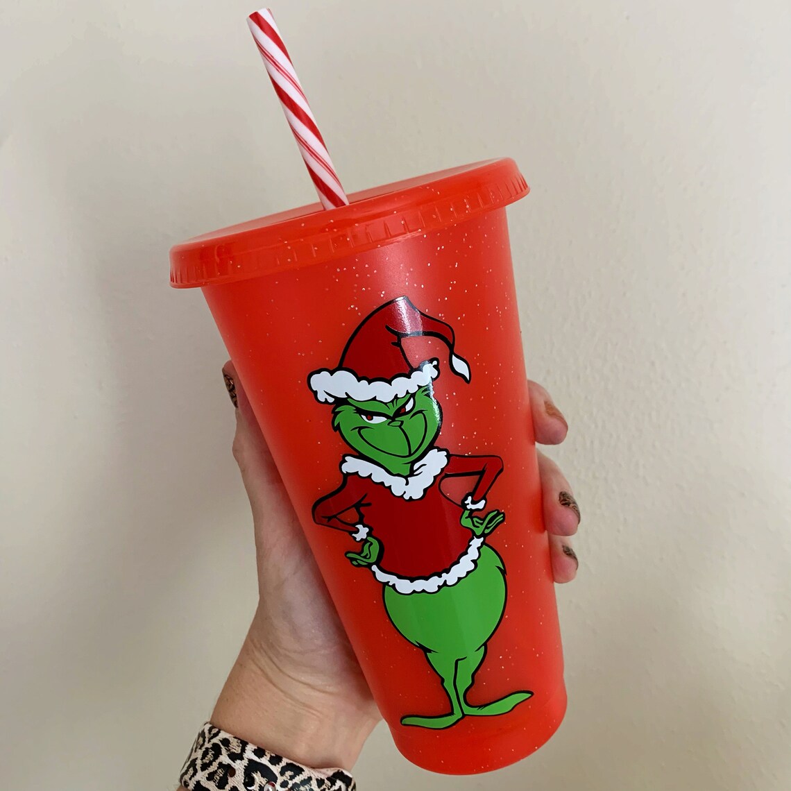 Personalized Grinch Cold Cup Christmas 2021 Grinch Cup Etsy
