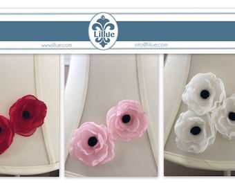 Lampshade Magnets, Set of 2 Chiffon Poppies