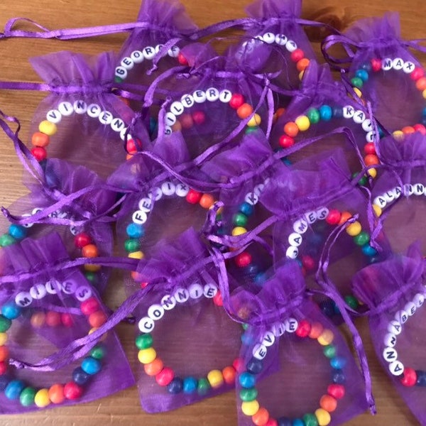End of year term personalised bracelets, great teacher presents gifts for your school Prom class of 2026 students with organza gift bag