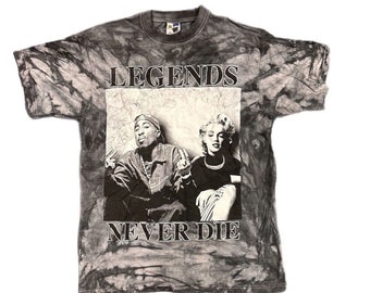 Legends Never Die Tupac Shakur Marilyn Monroe Rap Hip Hop T-shirt