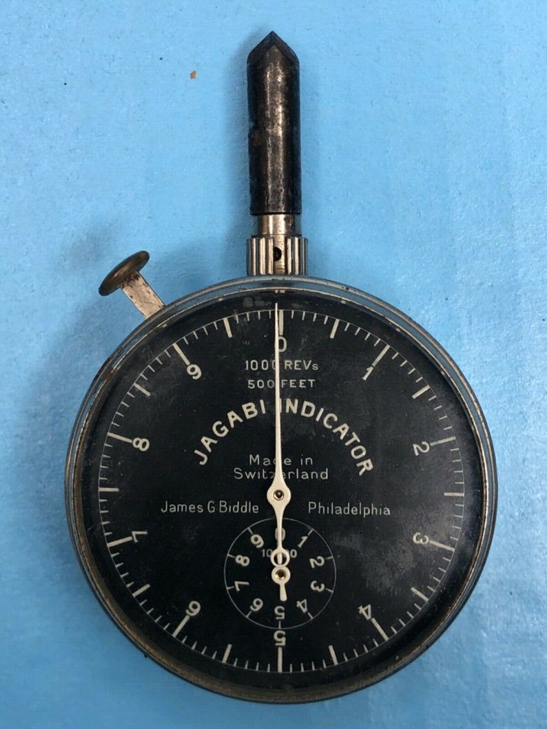 Vintage Jagabi Indicator James G Biddle Switzerland Tachometer Rare