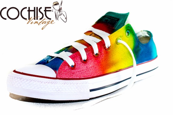 Rainbow Color Custom AirBrush Converse 