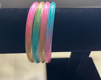 Jelly Bangles 4 pcs set Pretty Color Jelly Glass Bangles