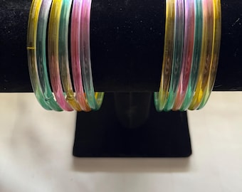 Jelly Glass Bangles Multicolor Churiyan Size- 2.8