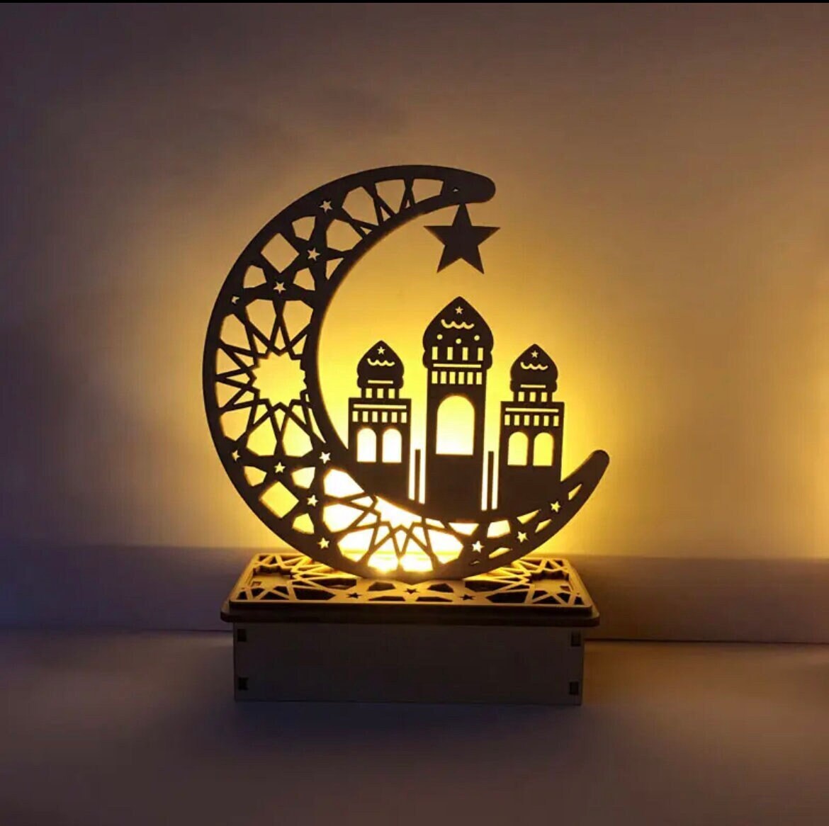 Wooden EID Mubarak Decoration Ramadan Mubarak Ornaments Islamic Muslim Pendant Eid Al Adha Party Supplies Ramadan Kareem Gifts - 15